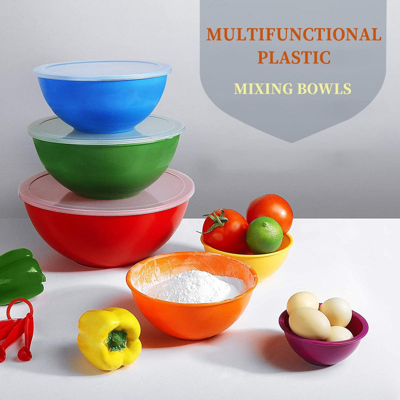 Umite Chef 18-Piece Nesting Mixing Bowl Set with Airtight Lids - Khaki