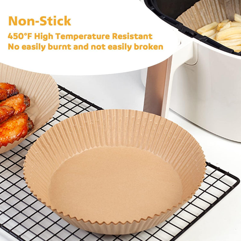 Air Fryer Paper Liners - Non-Stick Disposable Parchment Paper for 5-8 QT Fryers 8 100 PCS