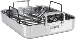 Viking 3-Ply Stainless Steel Roasting Pan with Nonstick Rack - Dishwasher and Oven Safe