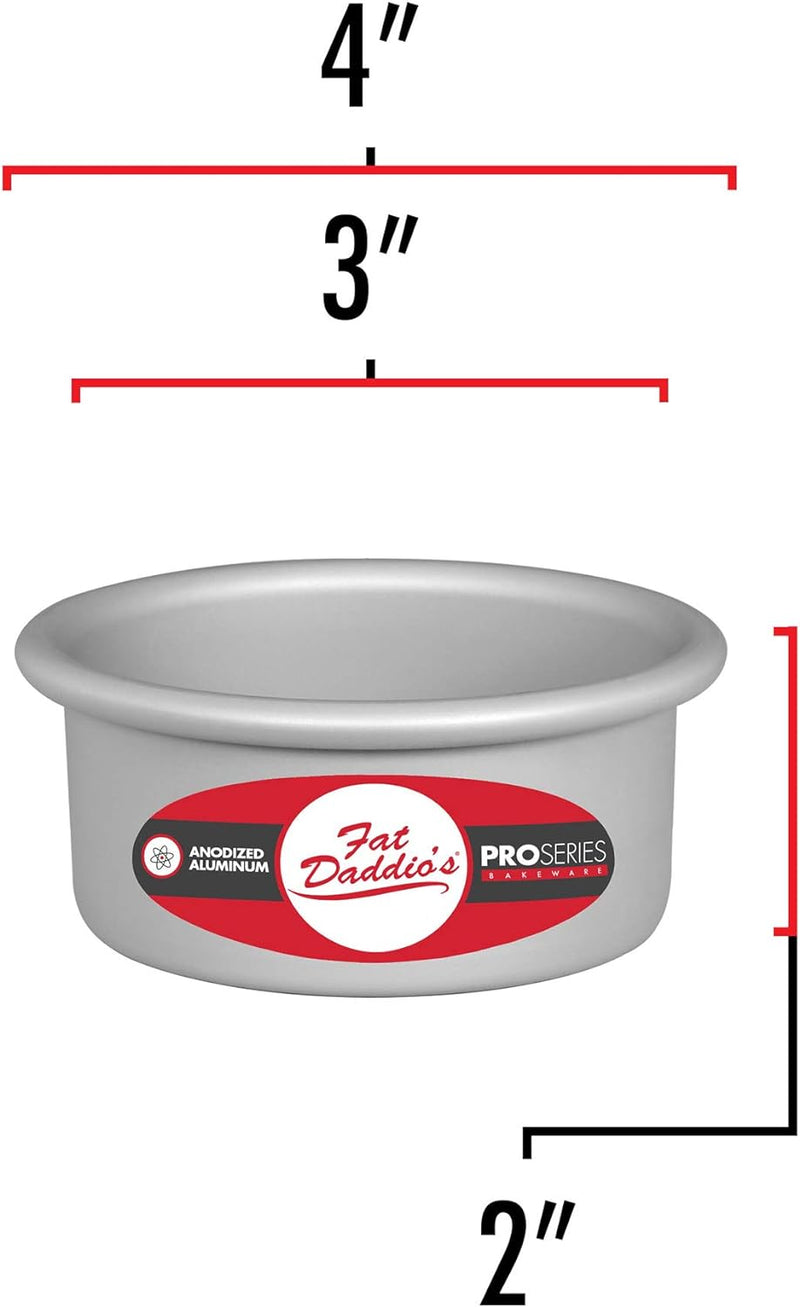 Fat Daddios 6x3 Inch Round Cheesecake Pan - Silver