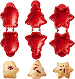 6PCS Hand Pie Molds for Baking Mini Pie Maker for Christmas Party Baking Supplies Party Dough Presser Pocket Pie Molds