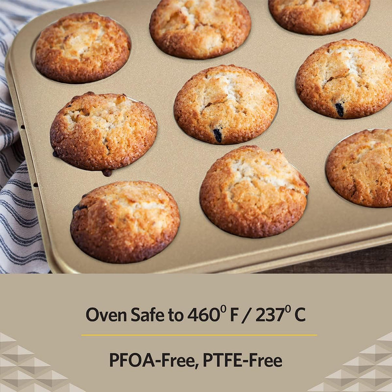 Heavy Duty Nonstick Jumbo Muffin Pan with 6 Large Baking Cups