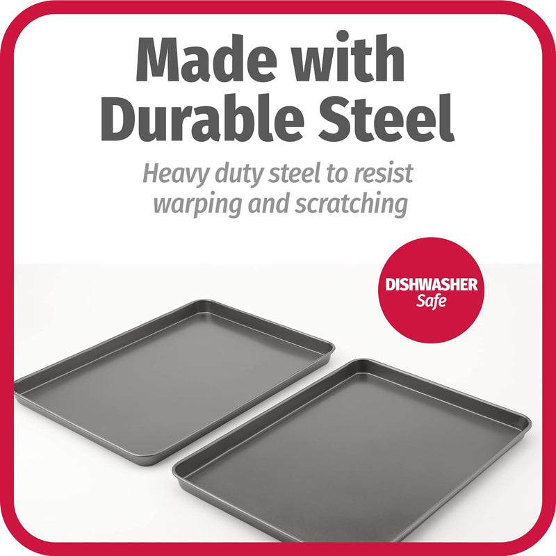 Nonstick Cookie Sheet Set - Goodcook 3-Piece Steel Set