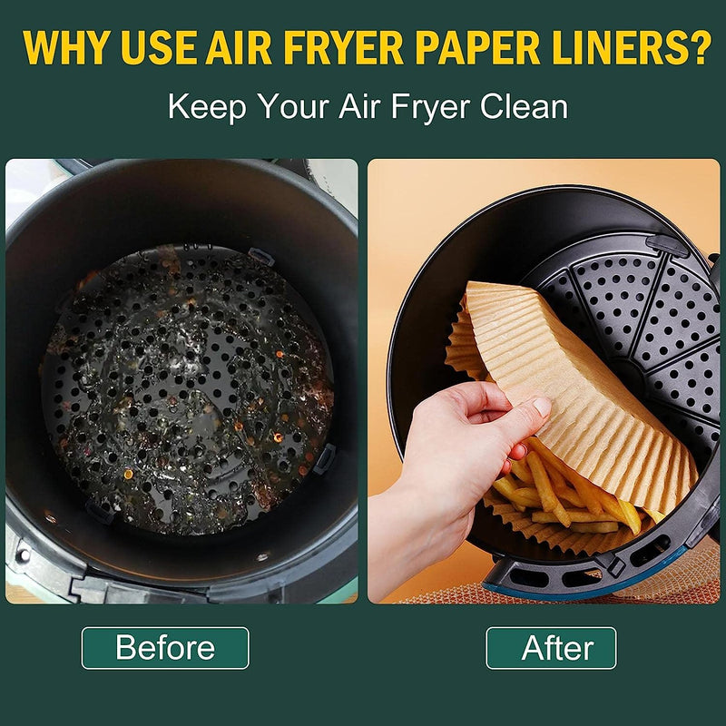 Air Fryer Disposable Paper Liners - Non-Stick Parchment for Ninja Dual Airfryer - Microwave Oven  Accessories - 100PCS 86in x 55in