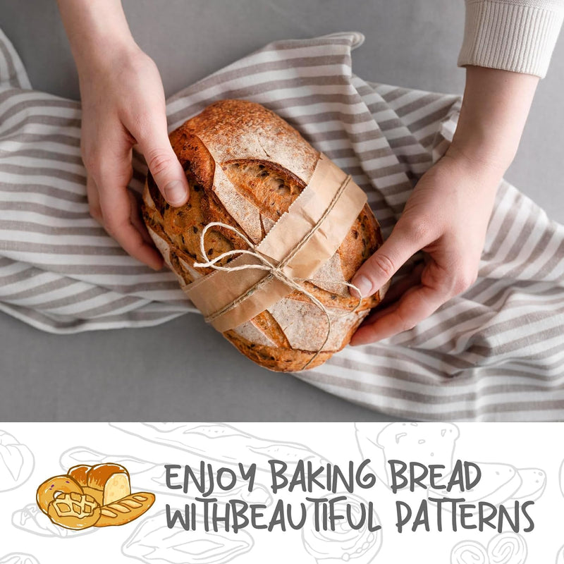 Sourdough Bread Proofing Baskets - Set of 2 with Liners