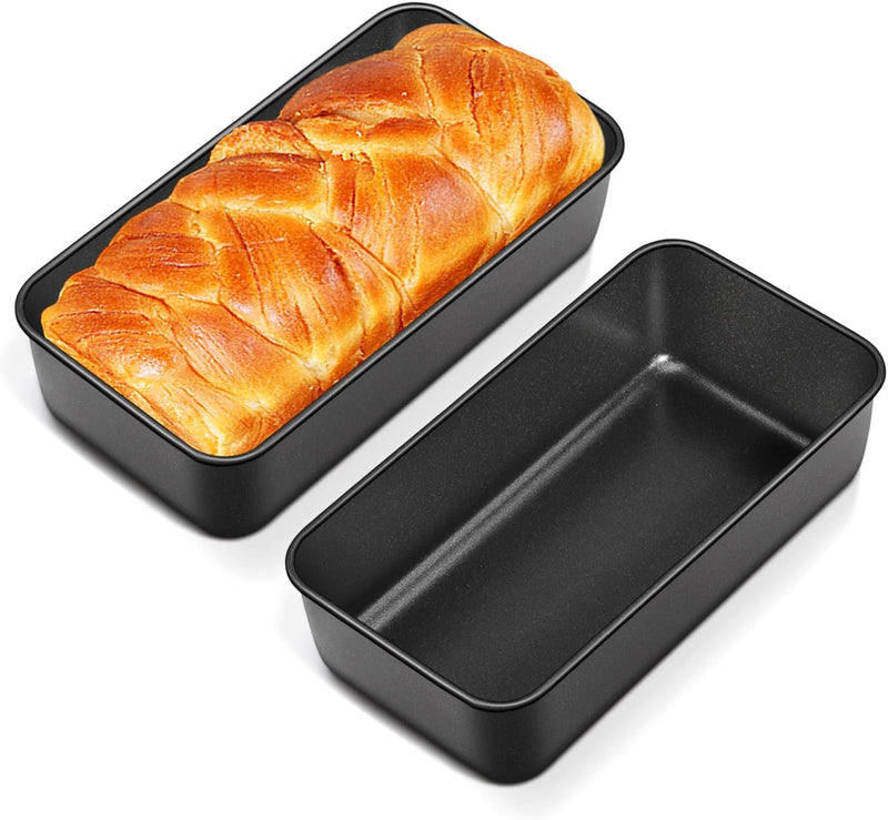 TeamFar Loaf Pans - Set of 2 Stainless Steel Baking Pans for Bread and Meatloaf - Oven  Dishwasher Safe