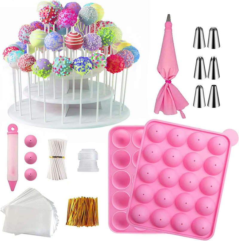 HiYZ Cake Pop Mold Set with Lollipop Maker Kit and Accessories