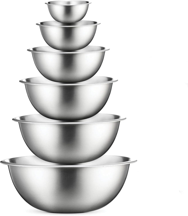 Stainless Steel Mixing Bowl Set - Space Saving Easy to Clean 5 Pieces