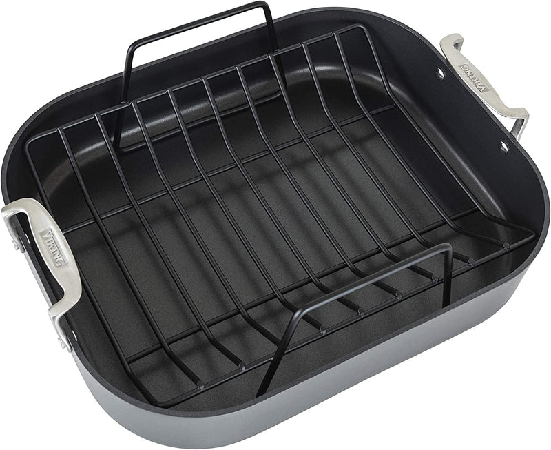 Viking 3-Ply Stainless Steel Roasting Pan with Nonstick Rack - Dishwasher and Oven Safe