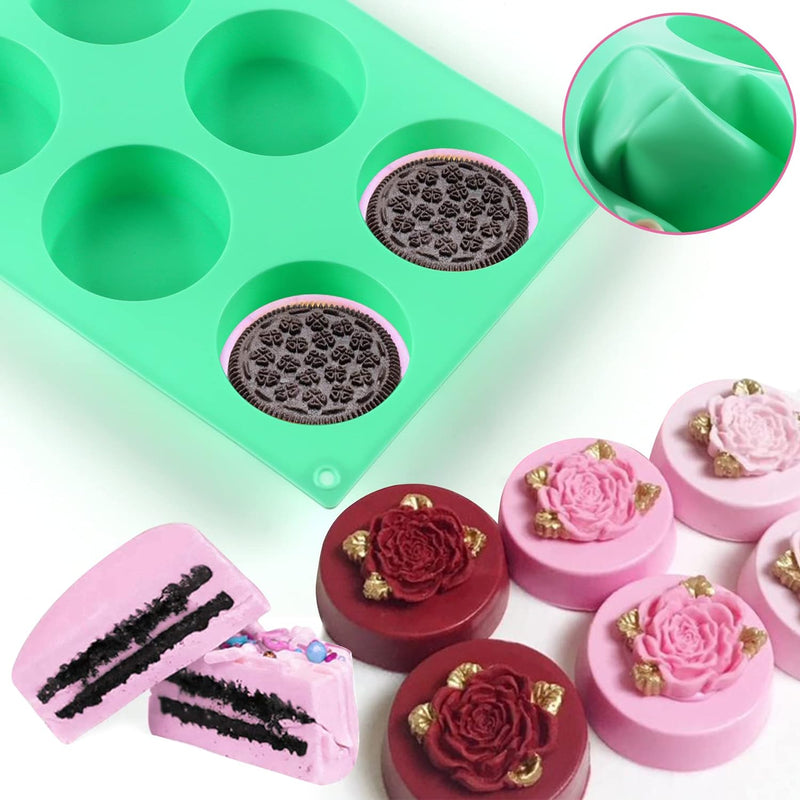 3Pcs Oreo Cookie Chocolate Silicone Mold with 12 Cavities