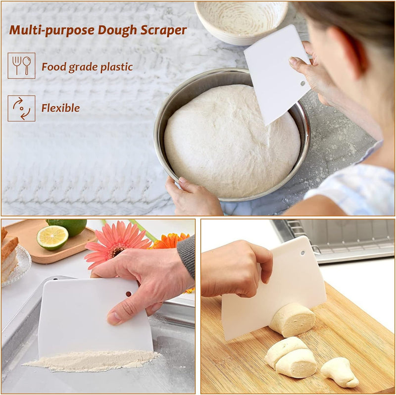 Banneton Bread Proofing Set with Baking Supplies and Gifts