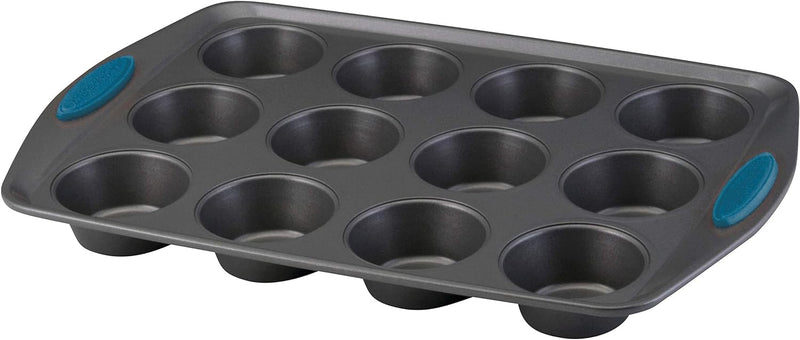 Rachael Ray Nonstick 5-Piece Bakeware Set with Grips - GrayOrange