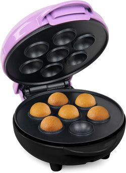 Nostalgia MyMini Cake Pop Maker - Non-Stick Easy-to-Clean Purple 7 Treats