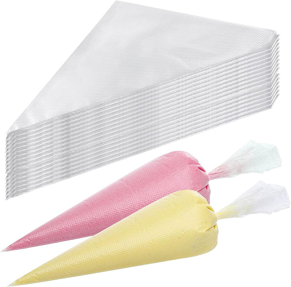 400 Disposable 12 Piping Bags - Anti-Burst Tipless for Cake Frosting and Cookie Decoration