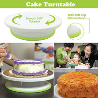 Cake Decorating Kit,498 Pcs Cake Decorating Supplies With 3 Springform Pan Sets Icing Piping Nozzles Cake Rotating Turntable,Cake Baking Supplies Set Tools