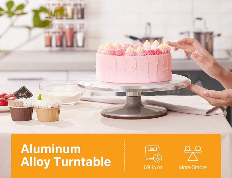 Kootek Aluminium Cake Decorating Turntable with 22pcs Baking Supplies and Tools
