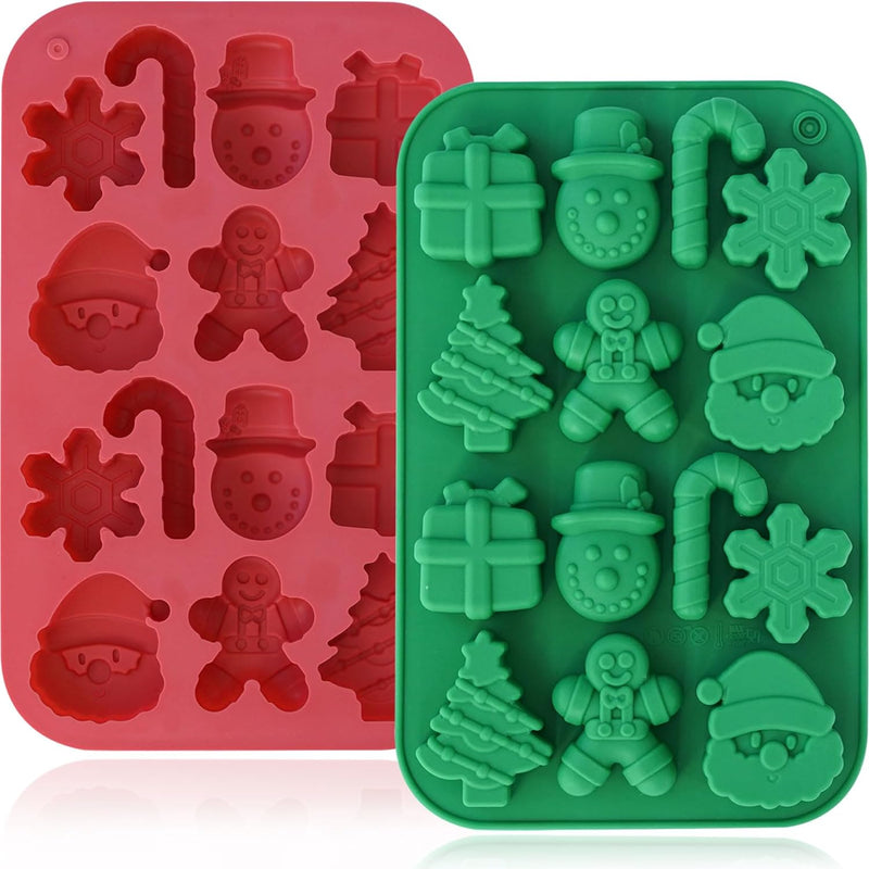 Silicone Gummy Bear Molds - 32PCS Non-stick Chocolate Fondant Mold with 18 Shapes for Candies and 4 Droppers - Dinosaur Donut and Animal Shaped - Including Clean Brush and Storage Box with Wrappers