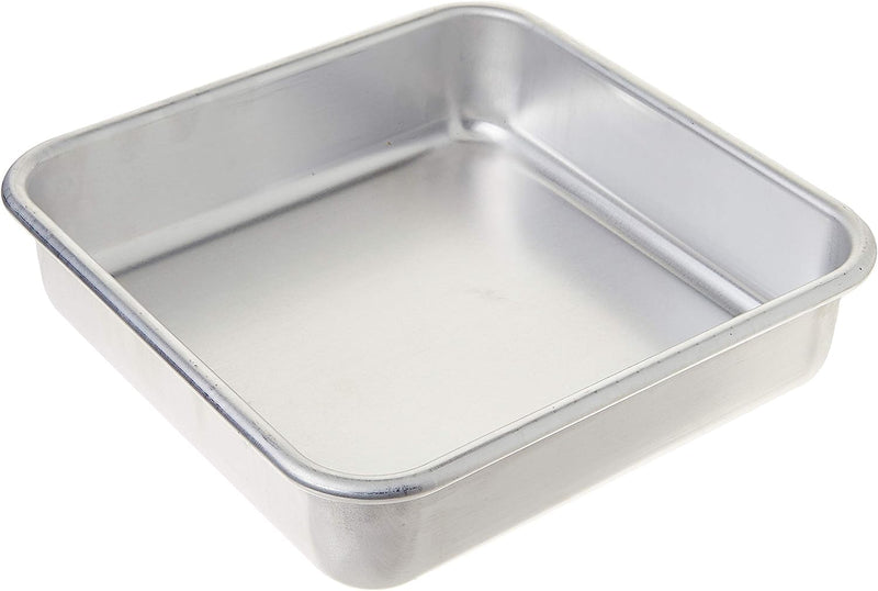 Natural Aluminum Cake Pan with Lid - Rectangle Silver 9x13