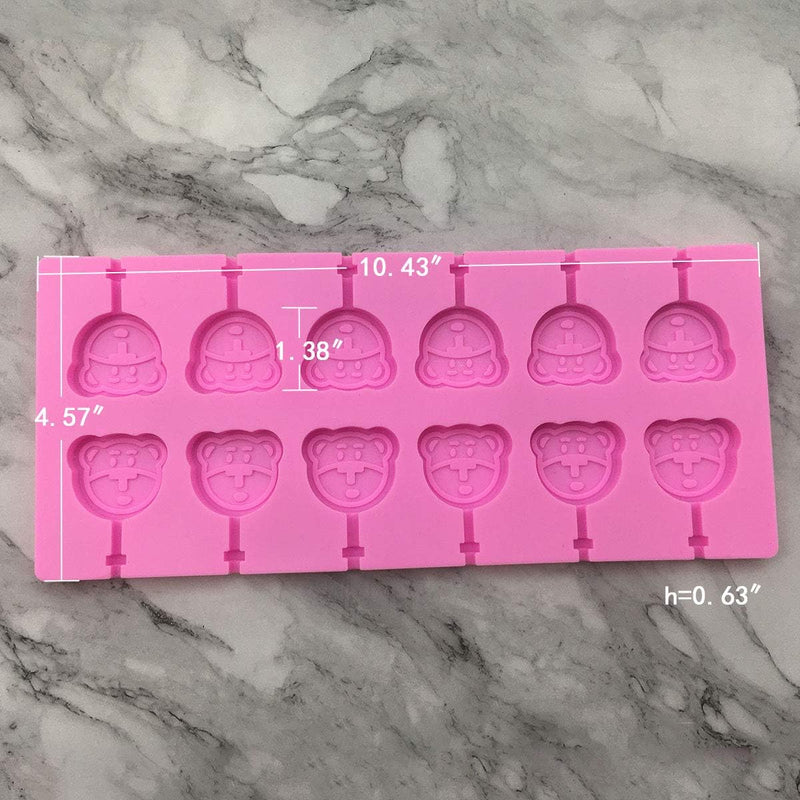 AKINGSHOP Silicone Cake Pop Mold Set with 60Pcs Sticks Bags and Twist Ties - Great for Lollipops Hard Candy Cake Pops and Chocolates