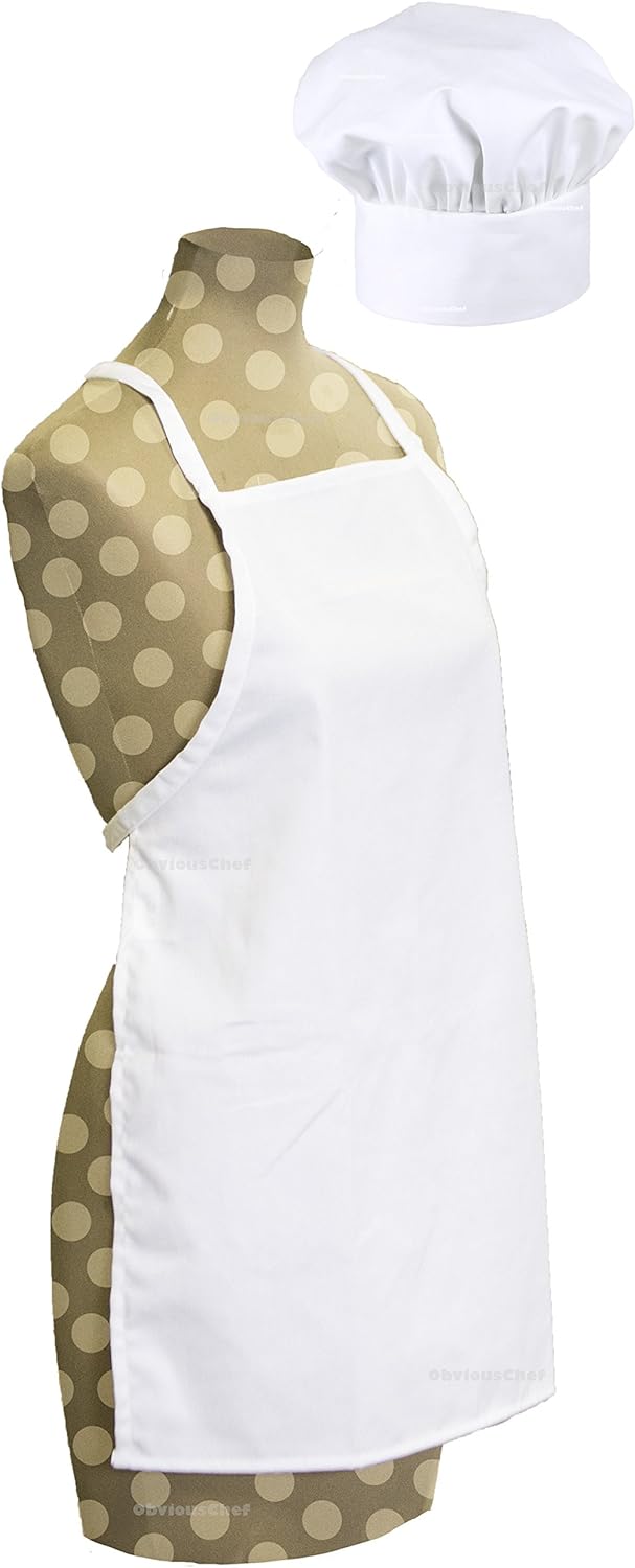 Kids Chef Hat and Apron Set - Real Cooking and Baking Wear Kit