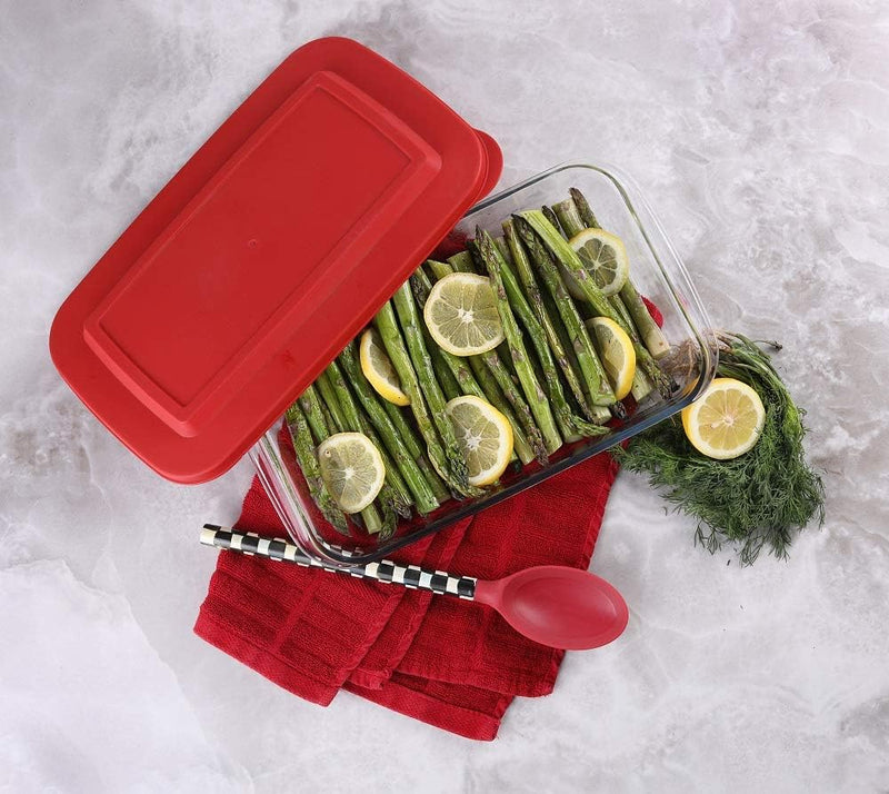 9x13 Glass Baking Dish with Lid - Borosilicate Glass 3 Qt Capacity