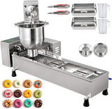 VBENLEM 110V Commercial Automatic Donut Making Machine, 6 Rows Auto Doughnut Maker 9.5L Hopper, Intelligent Control Panel, Adjustable Thickness Donuts Fryer, 304 Stainless Steel