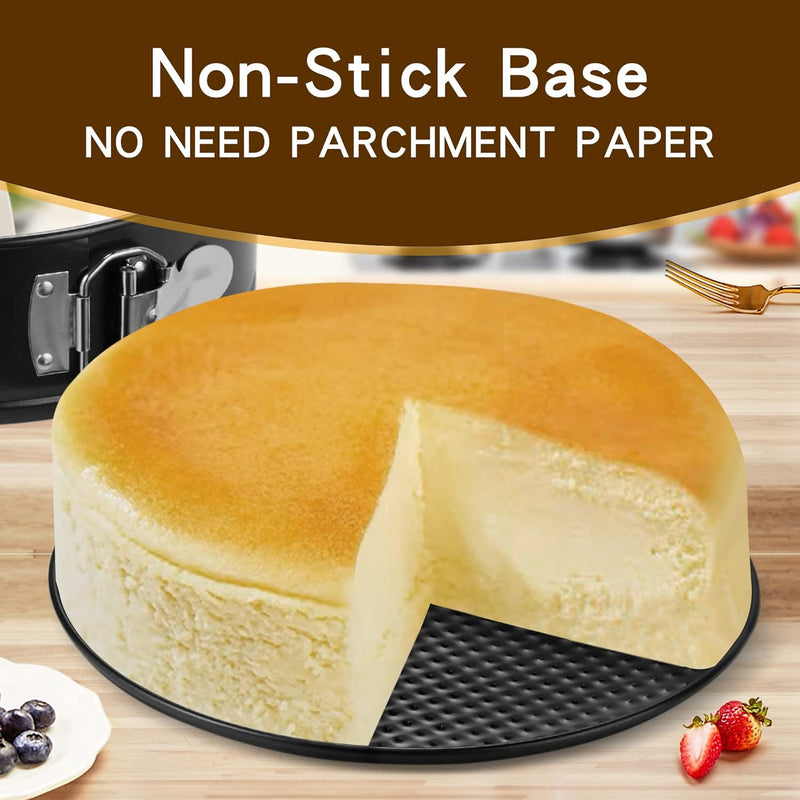 Non-Stick Springform Cake Pan Set - 4 Sizes - Leak-Proof  Removable Bottom