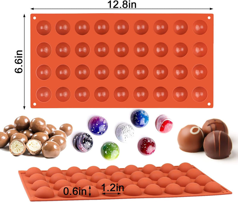 Mity Rain 3-Piece Silicone Hot CocoaChocolate Bomb Mold with 45 Cavity