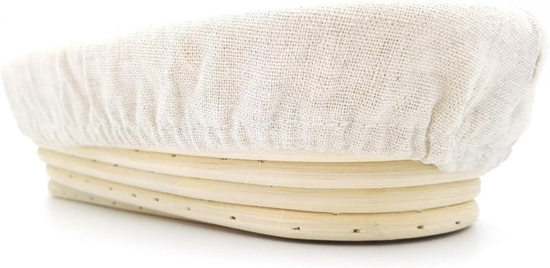 Handmade Banneton Bread Dough Proofing Basket with Linen Liner