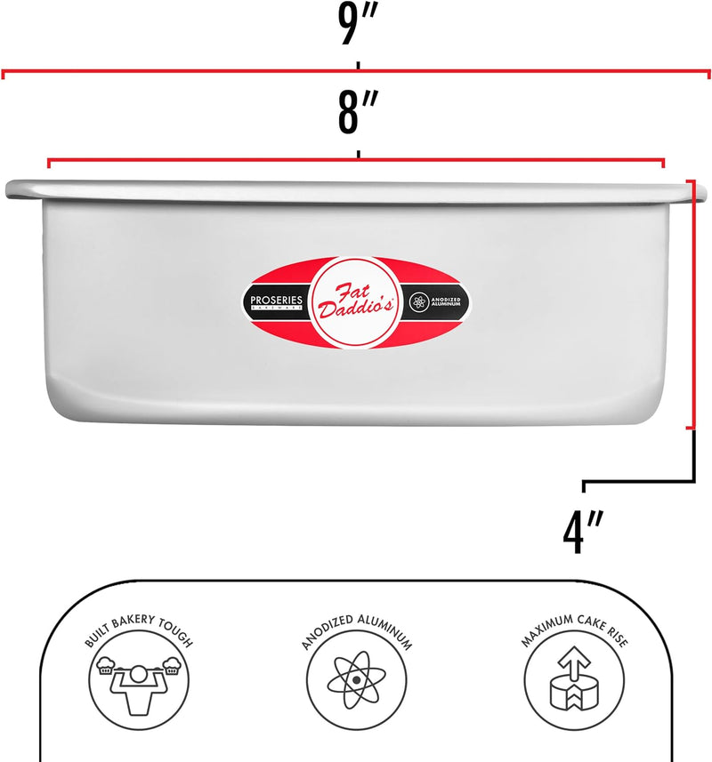 Fat Daddios Anodized Aluminum Square Cake Pan - 10x3 inch