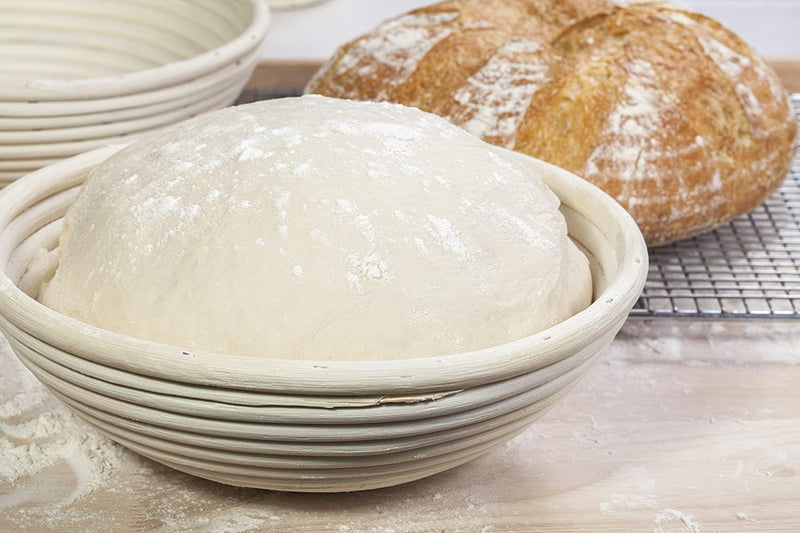 Premium Round Bread Banneton Basket - Perfect for Beautiful Bread 10 inch