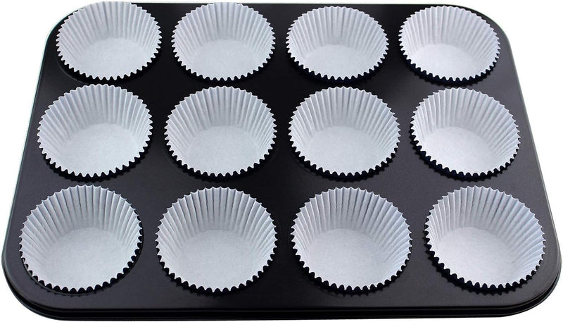 Eoonfirst Baking Cups - 200 Pcs - Natural Greaseproof Cupcake Liners