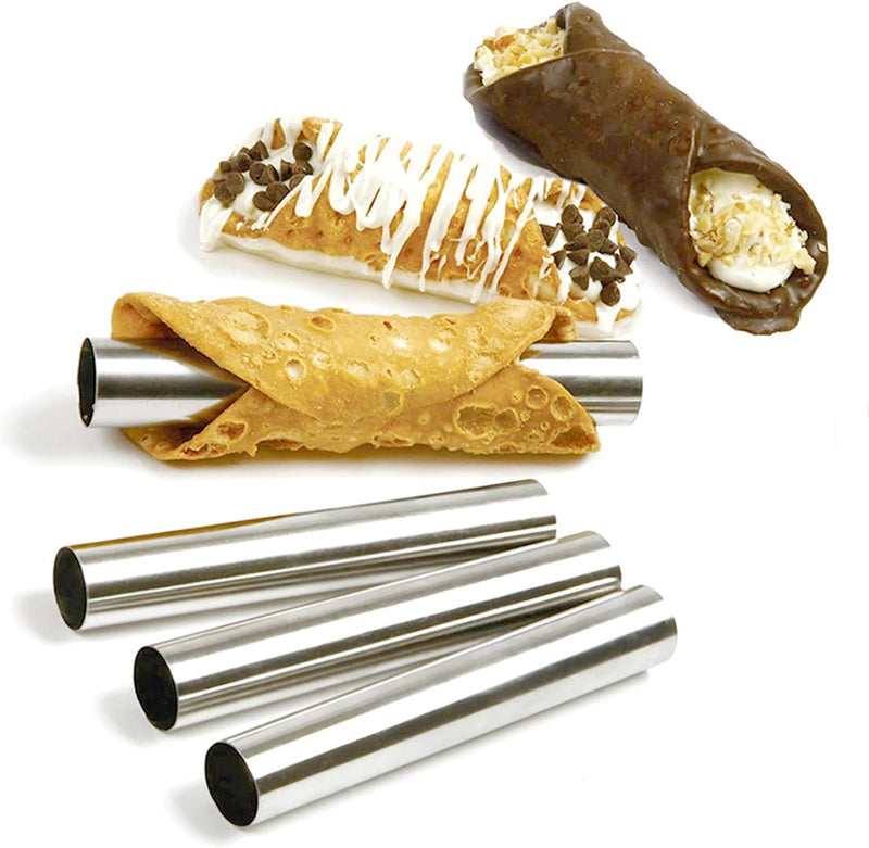 VolksRose 30pc Cream Horn and Cannoli Mold Kit - Stainless Steel Baking Molds for Danish Pastry and Lady Lock Forms