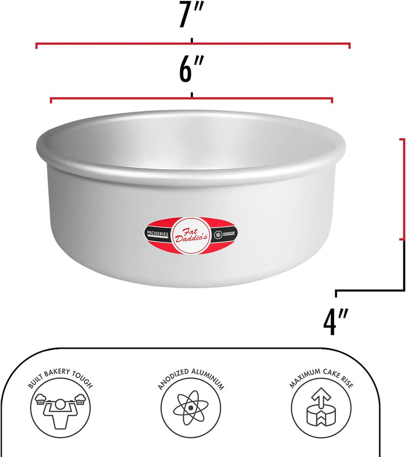 Fat Daddios Anodized Aluminum Round Cake Pan - 8x4 inch