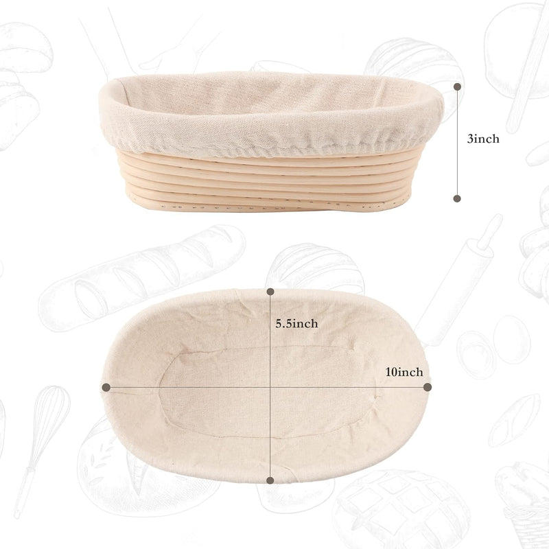 Sourdough Bread Proofing Basket with Liner - Round 85 inch