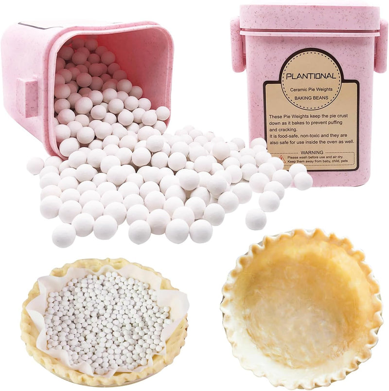 Baking Pie Weights - 132 LB Ceramic Beans with Container