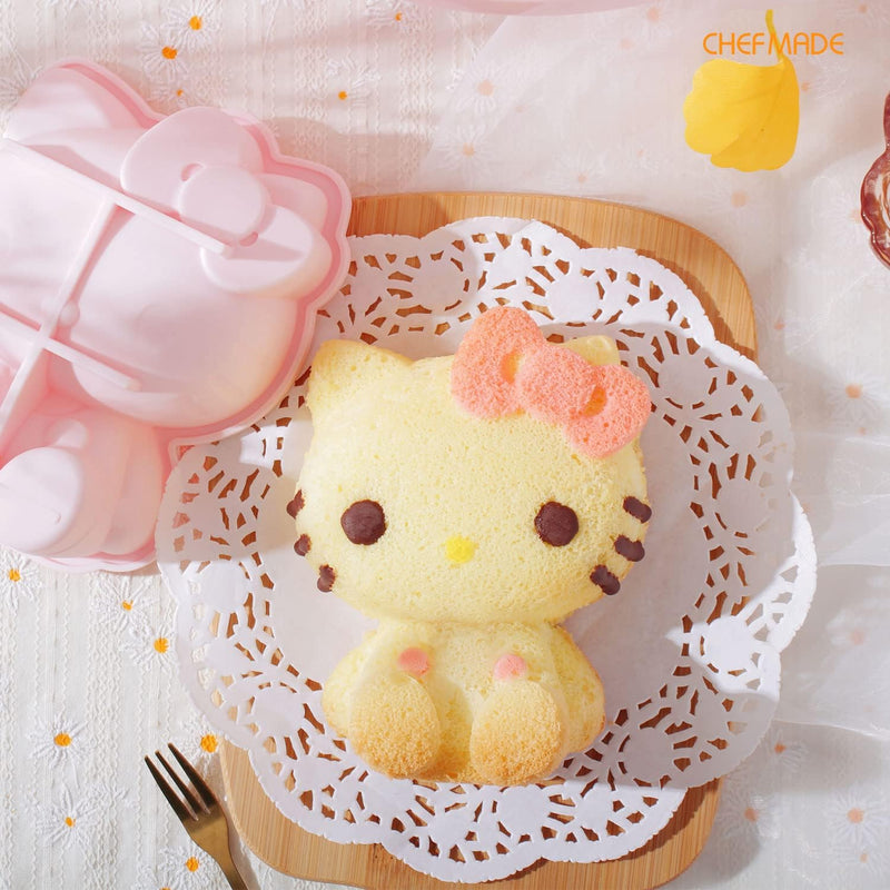 Hello Kitty Cake Pan - 4 Non-Stick Silicone Molds for Oven  Instant Pot Pink