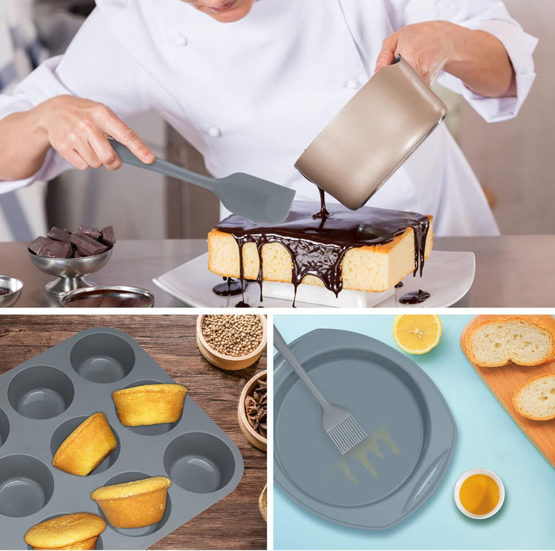 7in1 Nonstick Silicone Baking Set - Oven Bakeware Kit