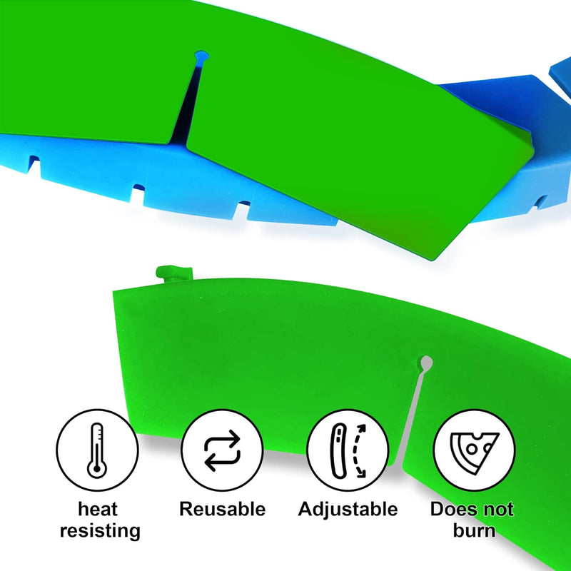 incl spacesAdjustable Silicone Pie Crust Shield 2-Pack - BPA-free Dishwasher Safe Blue