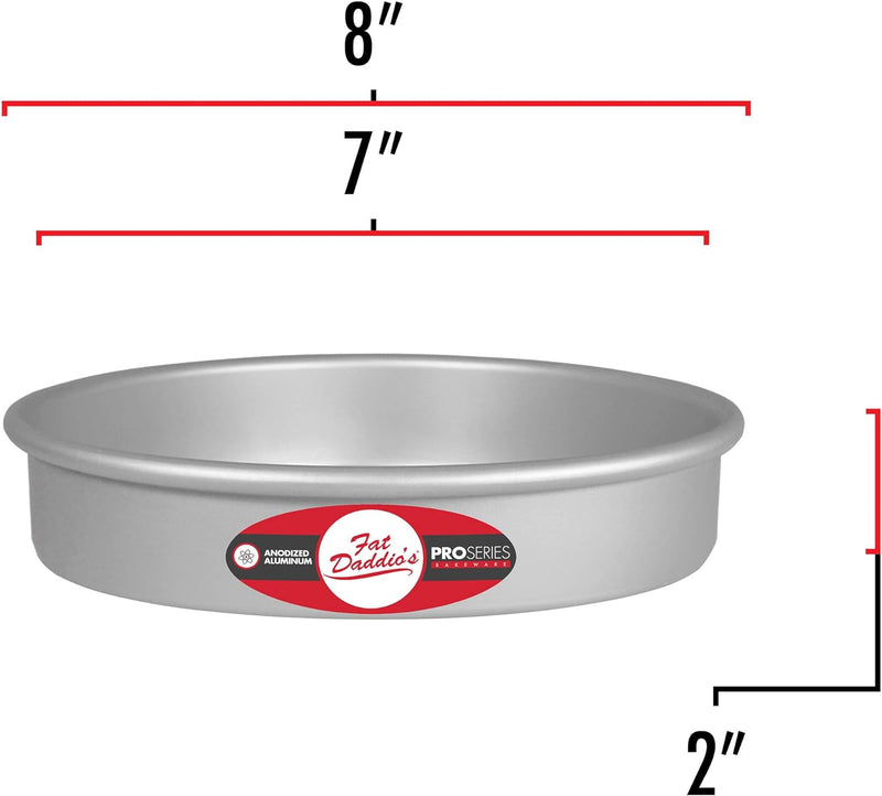 Fat Daddios Anodized Aluminum Round Cake Pan - 8x4 inch