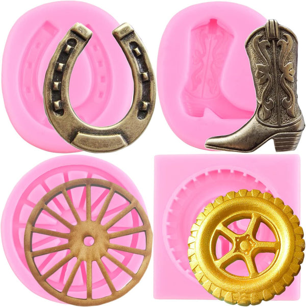 Horse Silicone Molds - Set of 4 for Cake Decorating and Fondant