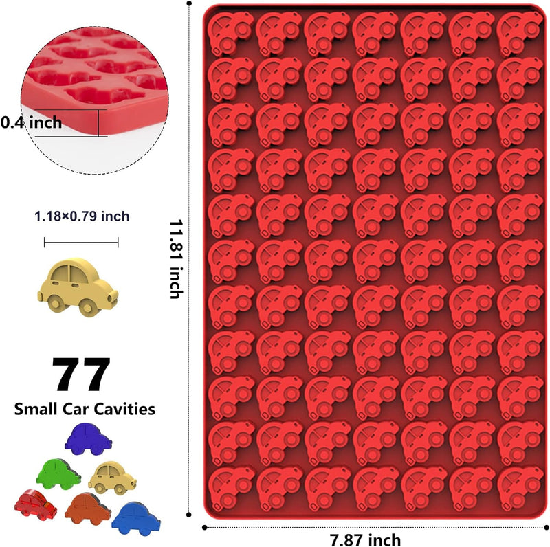 77 Gingerbread Man Silicone Molds - Food Grade for Baking Pudding Candy - with Baking Scraper