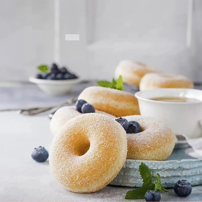 Mini Pancake and Donut Maker - Non-Stick Double-Sided Cake Machine - Makes 16 Doughnuts Black