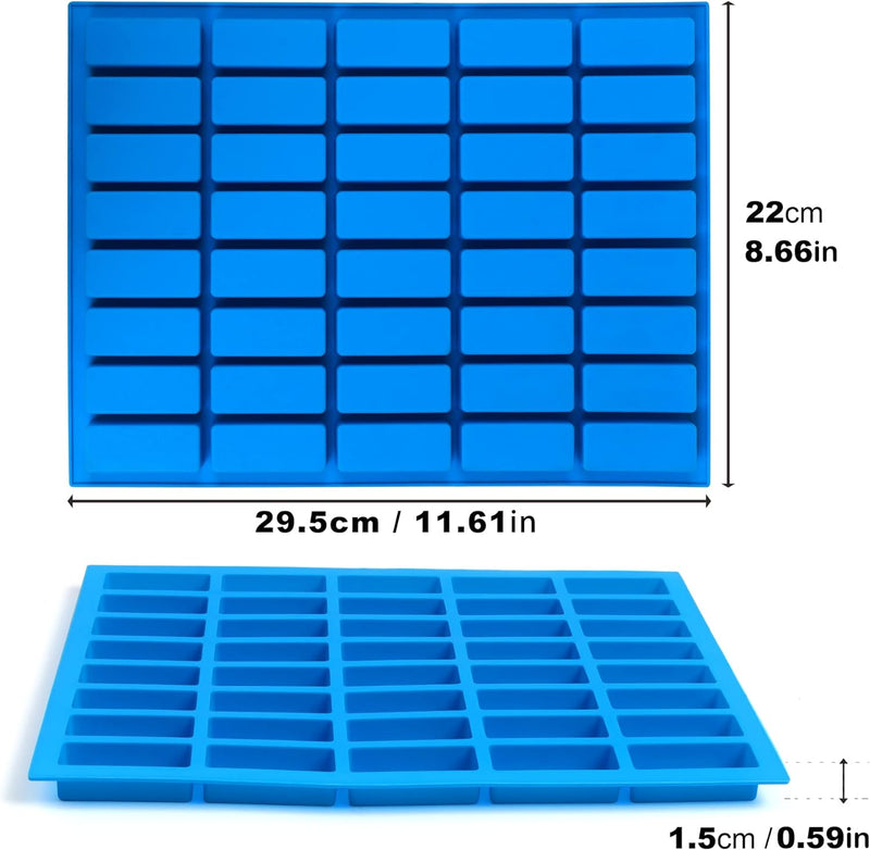 Silicone Granola Bar Mold - 3 Pack 8-Cavity Rectangle Energy Bar and Baking Molds