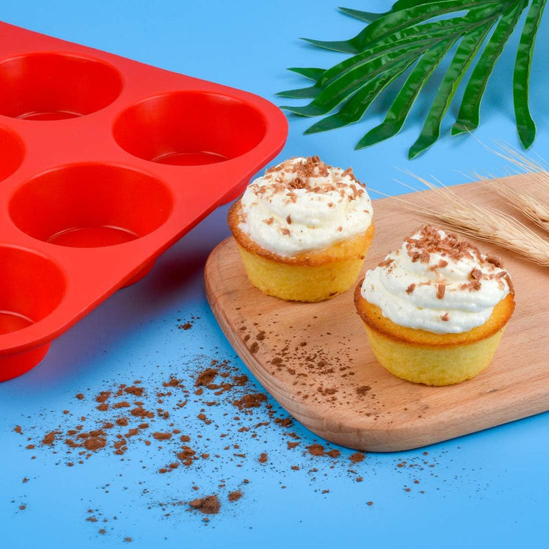 Nonstick Silicone Muffin Pan - BPA Free 12 Cupcake Mold - Regular Size