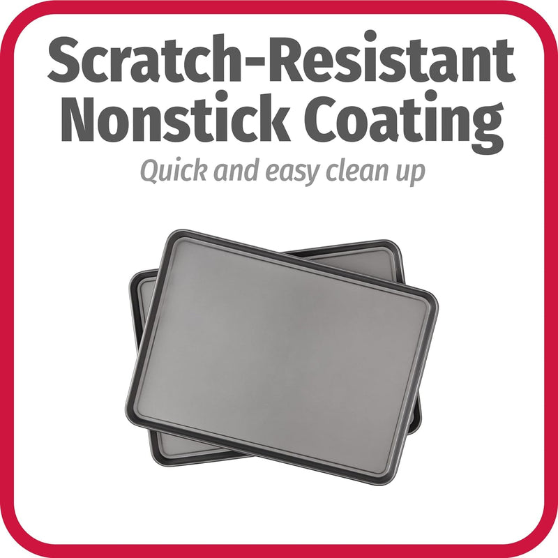 Nonstick Cookie Sheet Set - Goodcook 3-Piece Steel Set