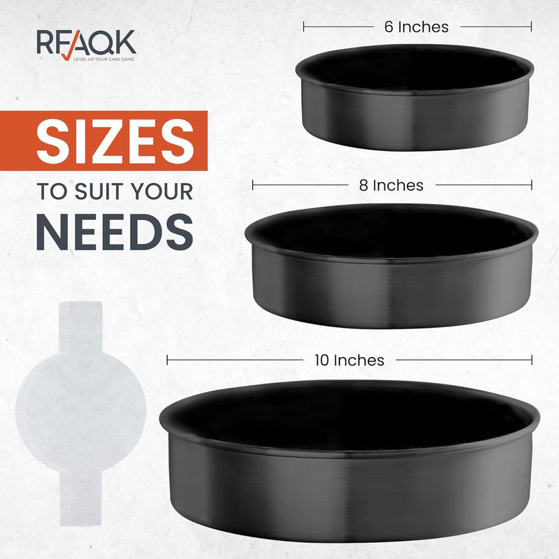 RFAQK 133PC Round Cake Pan Set with Baking and Decorating Supplies