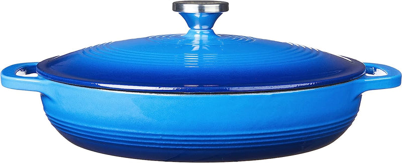 Lodge 36 Quart Enameled Cast Iron Casserole - Caribbean Blue