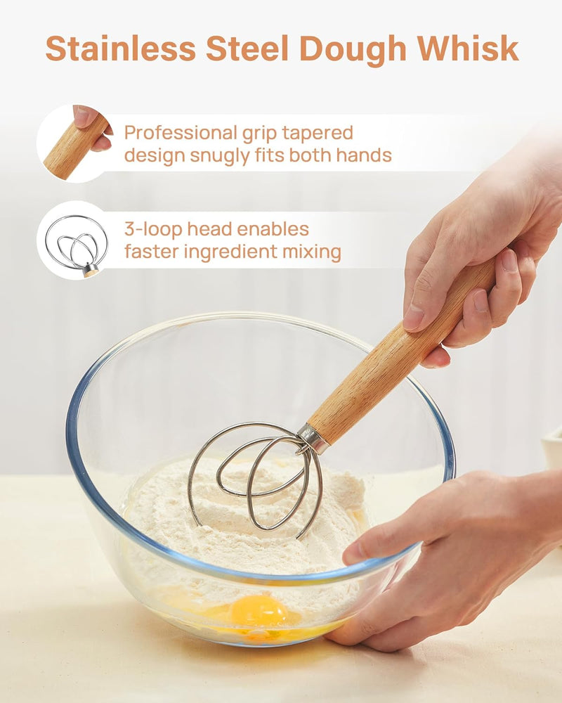 Sourdough Baking Kit - Round Proofing Basket Set with Tools and Accessories