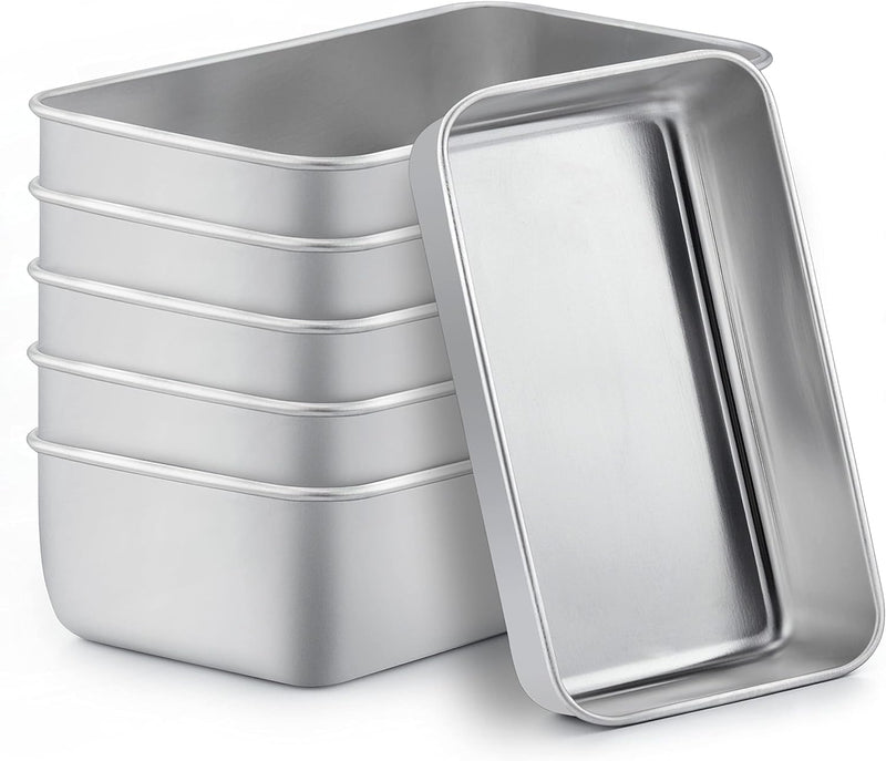 TeamFar Loaf Pans - Set of 2 Stainless Steel Baking Pans for Bread and Meatloaf - Oven  Dishwasher Safe